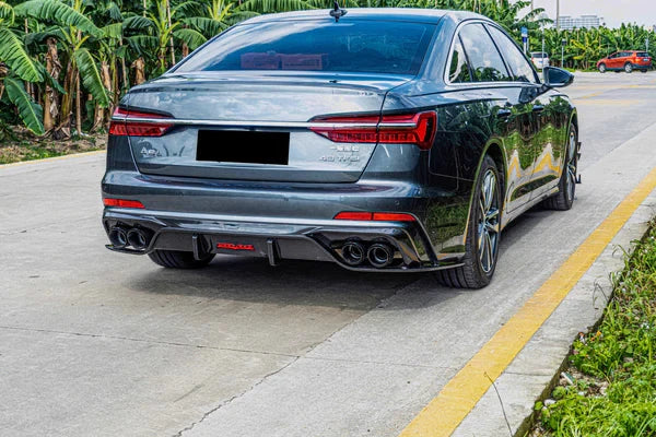 2019+ Audi A6 / S6 C8 Dry Carbon Fiber Rear Diffuser (LED)