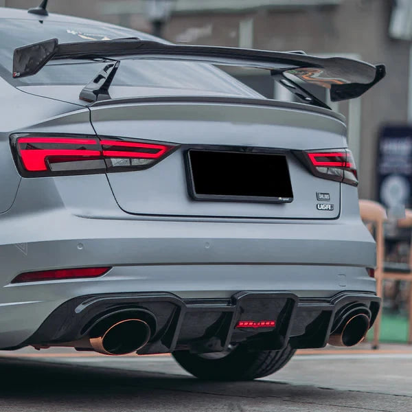 2017–2020 Audi RS3 8V Dry Carbon Fiber Diffuser (LED)