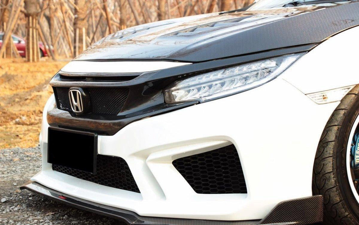 2016–2021 Honda Civic 10th Gen V2 Carbon Fiber Grille