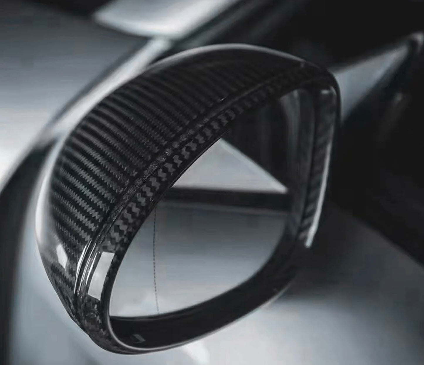 2017–2023 Porsche Panamera 971 Dry Carbon Fiber Mirror Cap Set