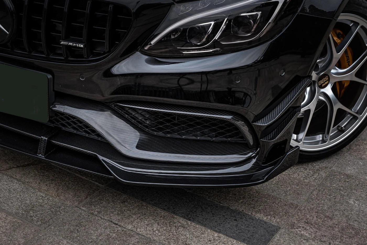 Mercedes Benz AMG C63 Dry Carbon Fiber Front Canards