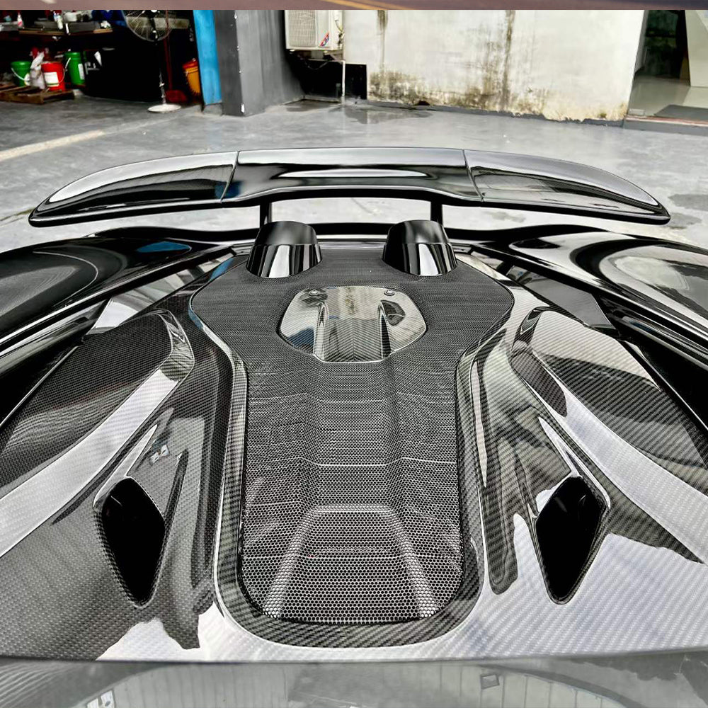 (2015–2021) McLaren 570S / 540C (600LT Style) Dry Carbon Fiber Engine Cover