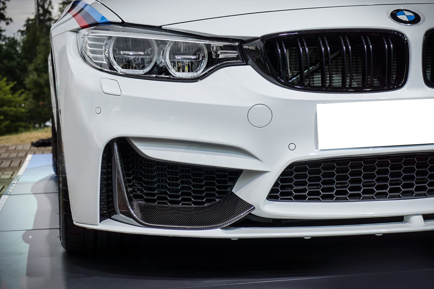 2015-2020 BMW F80 M3 / F82 M4 P STYLE CARBON FIBER FRONT SPLITTER