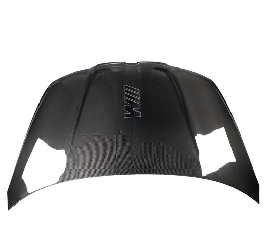 2021+ BMW G80 / G81 / G82 / G83 M Logo ClearView Dry Carbon Fiber Hood