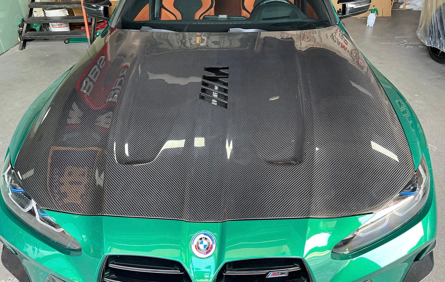 2021+ BMW G80 / G81 / G82 / G83 M Logo ClearView Dry Carbon Fiber Hood