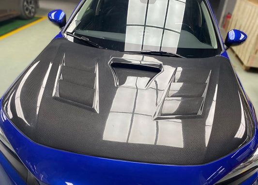 2022–2025 Honda Civic (FE1/FE2/FE4) Carbon Fiber Mugen-Style Hood