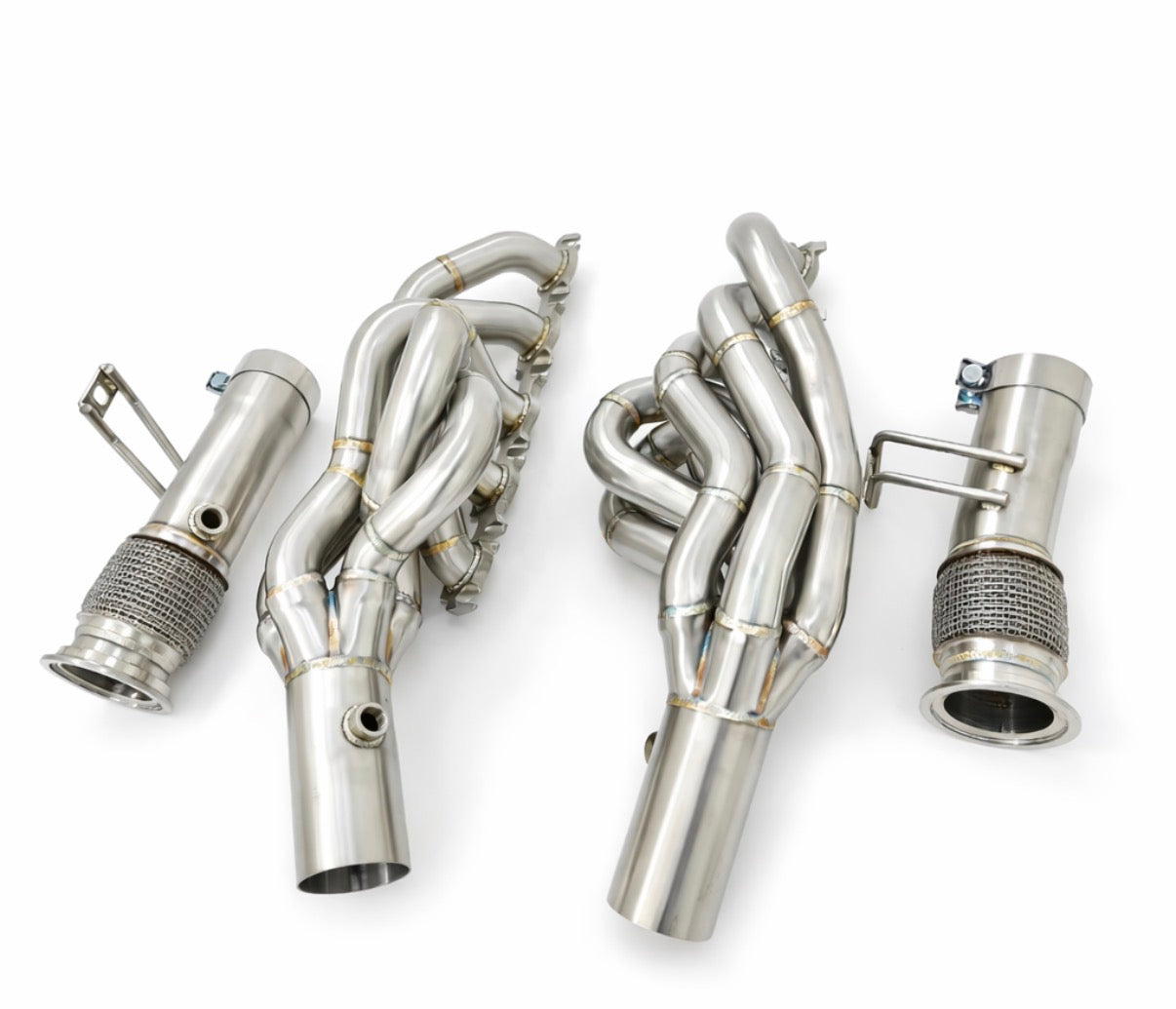 2008-2024 Audi R8 V10 5.2L Long Tube Cat-less Race Headers