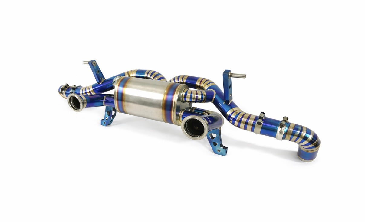 Audi R8 V8 4.2L / V10 5.2L Titanium Valvetronic Single-Exit Axle-Back Exhaust