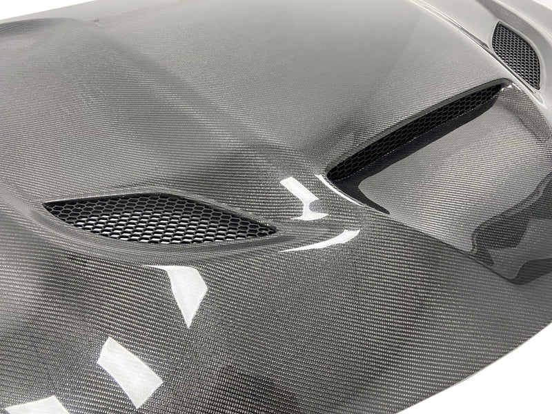 2015+ Dodge Charger Hellcat Style Carbon Fiber Hood