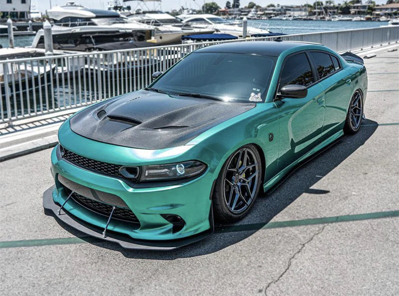 2015+ Dodge Charger Hellcat Style Carbon Fiber Hood