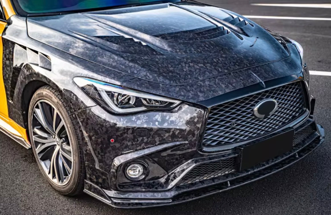 2017+ Infiniti Q60 VRS Style Forged Carbon Fiber Hood