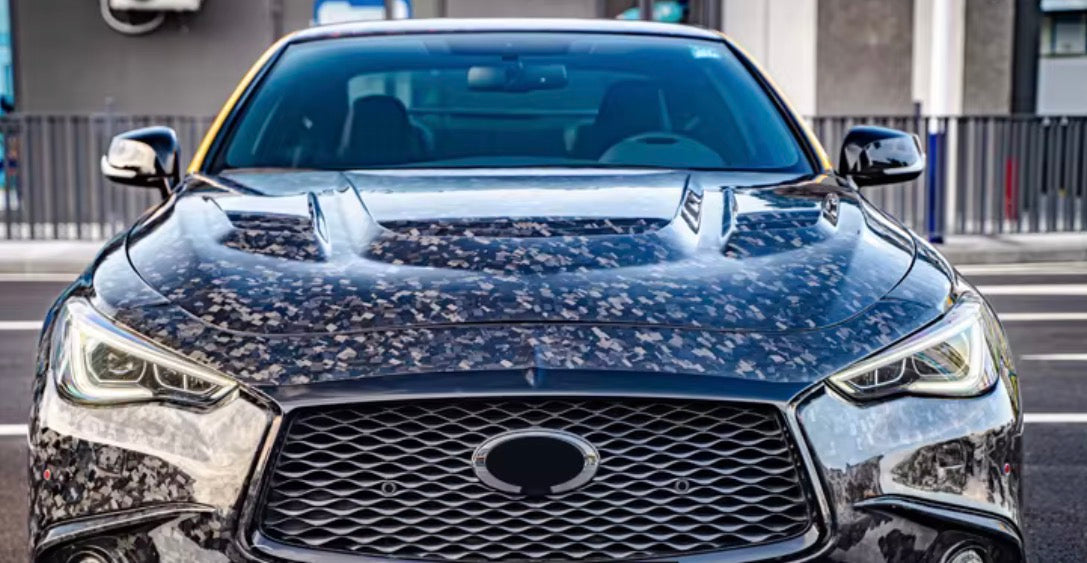 2017+ Infiniti Q60 VRS Style Forged Carbon Fiber Hood