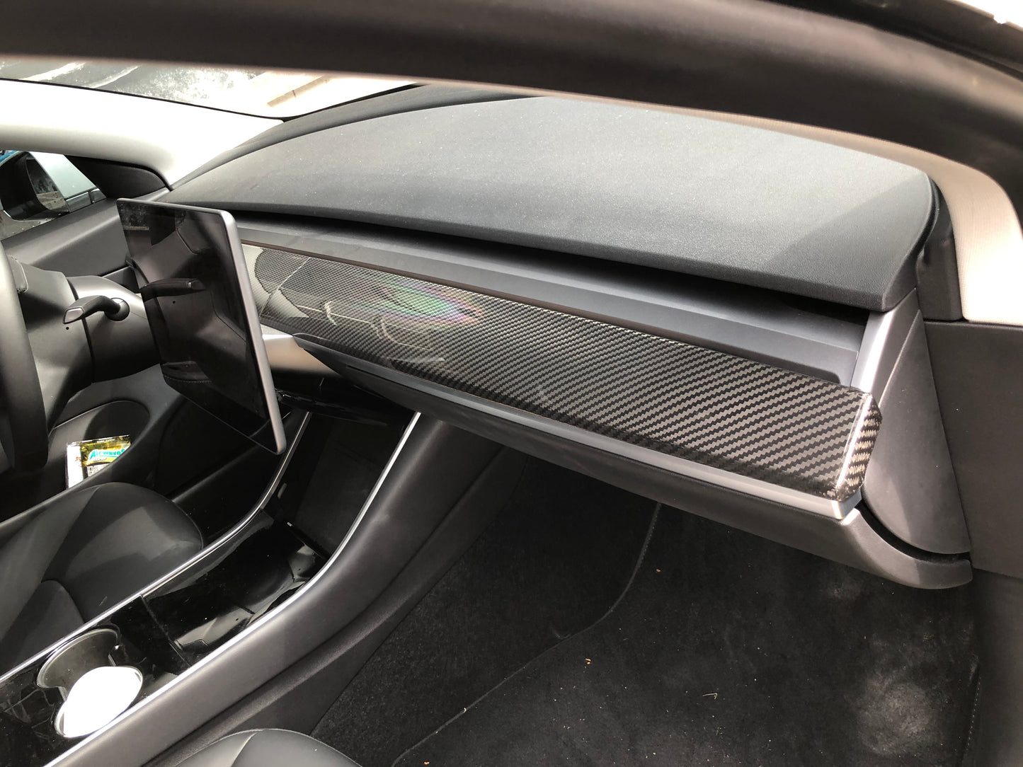 2017+ Tesla Model 3 Carbon Fiber Interior Dashboard Trim