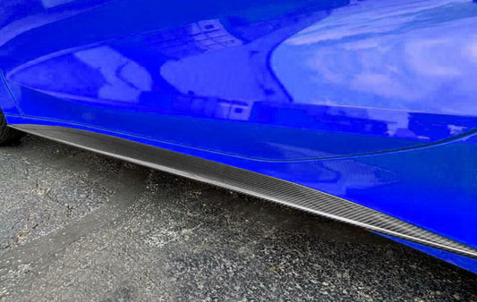 2020+ Chevrolet Corvette C8 Oem Style Carbon Fiber Side Skirts
