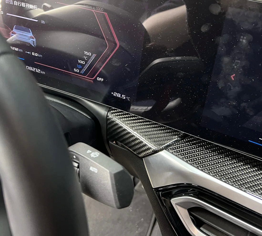 2023+ BMW G80/G81/G82/G83/G87 LCI Carbon Fiber Dashboard Trim (Beside Screen)