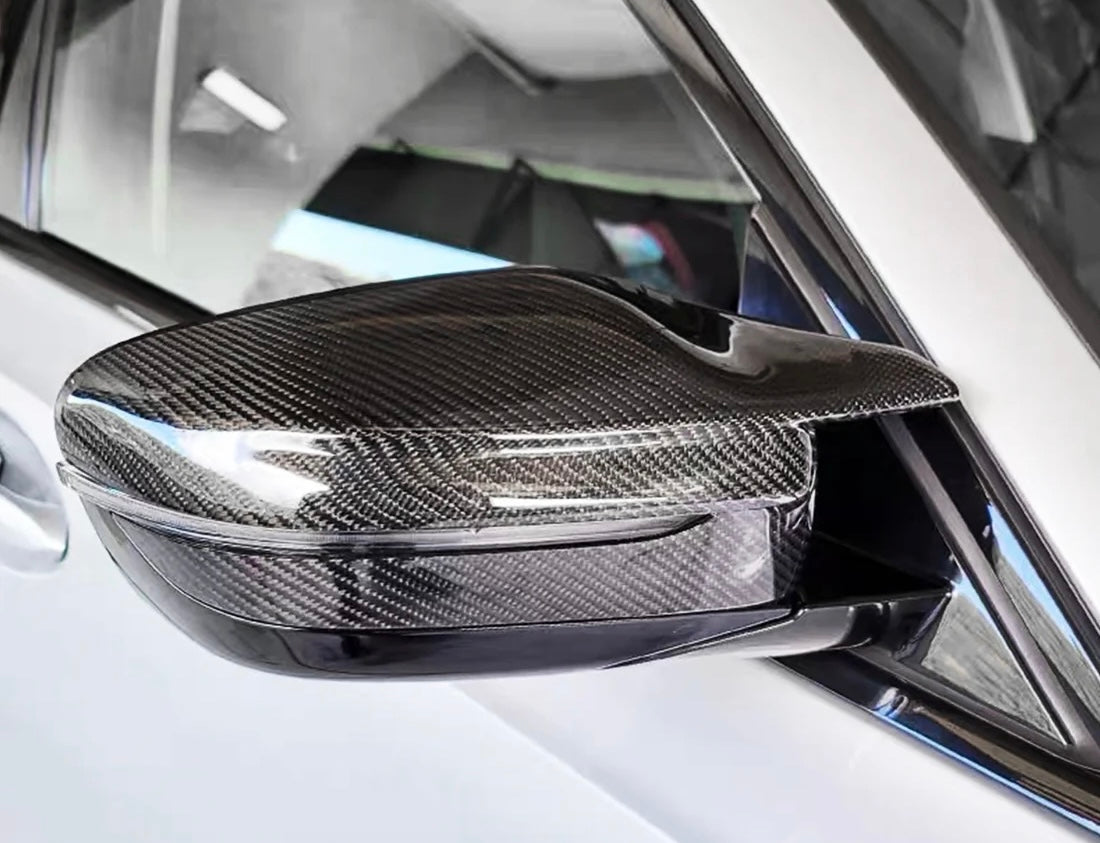 2019–2025 BMW G20 / G22 Dry Carbon Fiber Mirror Caps