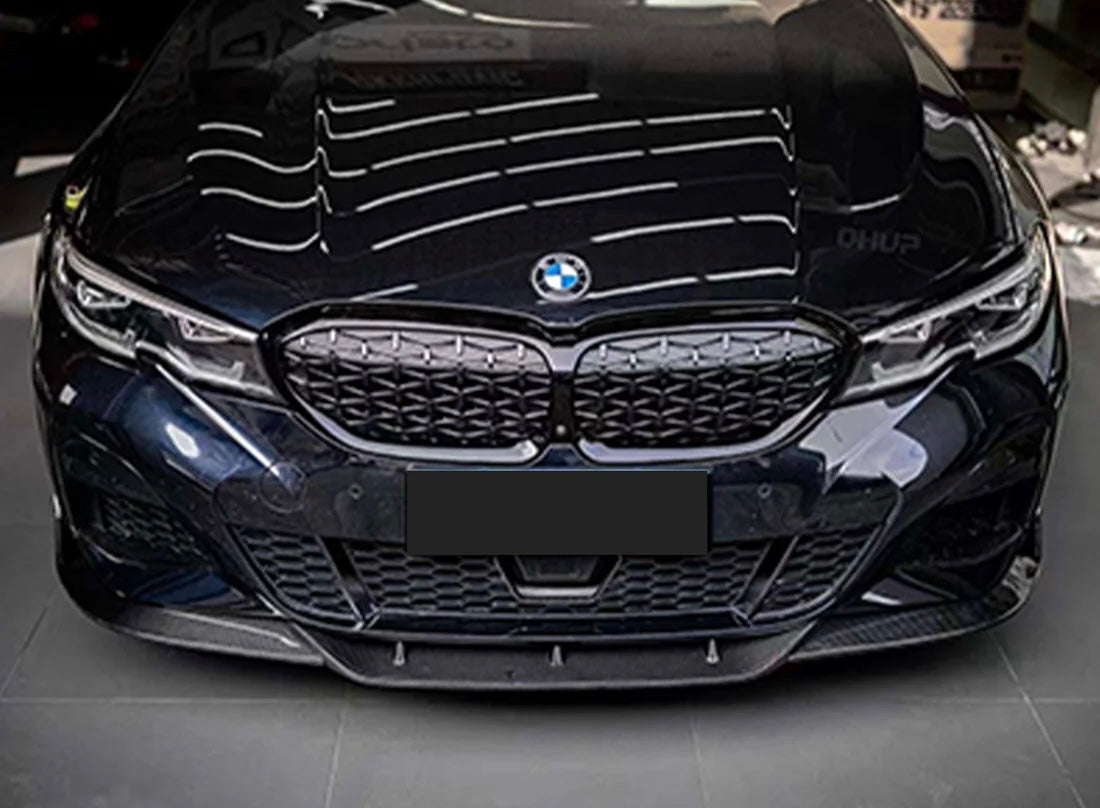 2019–2022 BMW G20 Pre-LCI 3 Series 330i / M340i Dry Carbon Fiber V1 Style Front Lip