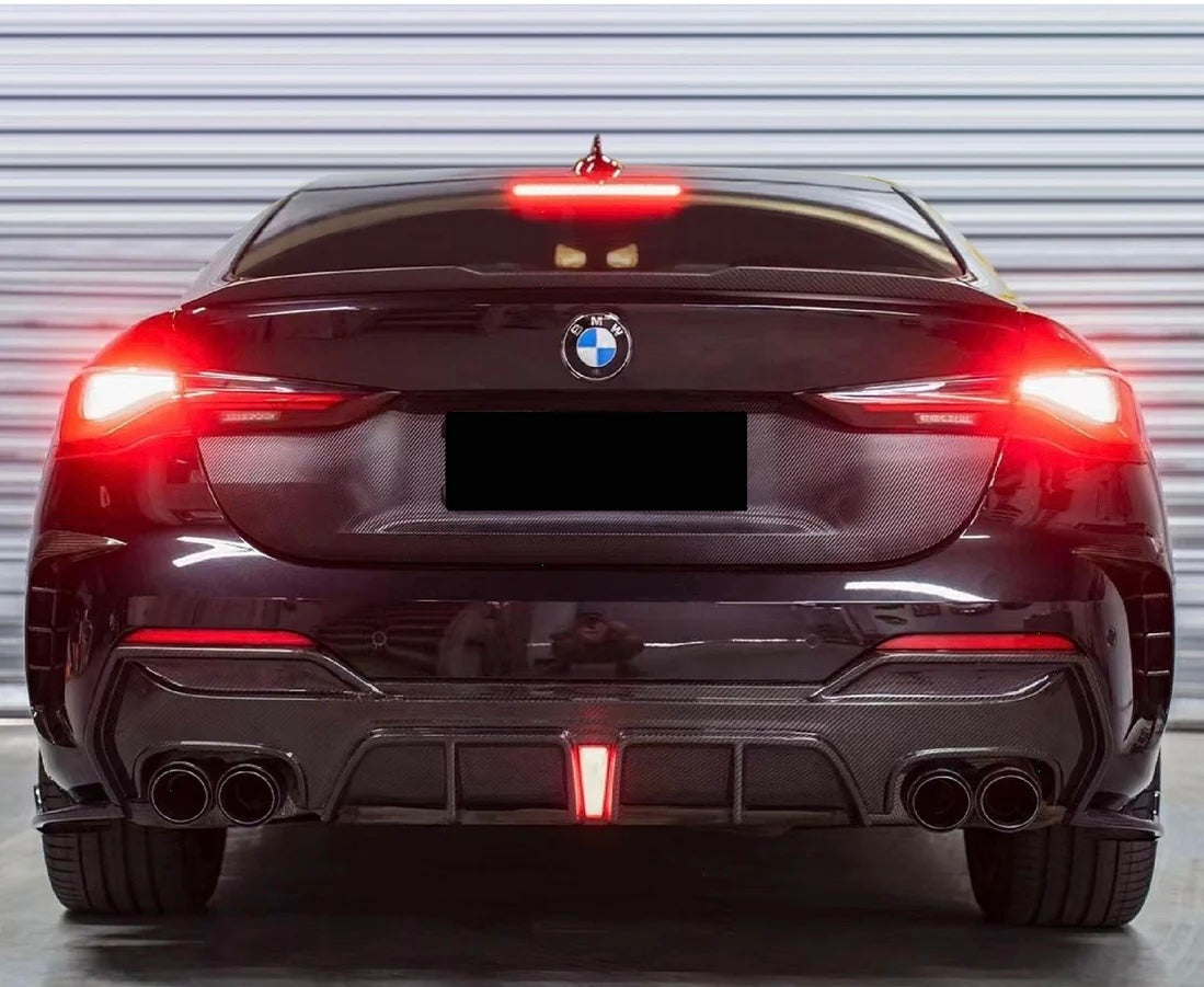 2021+ BMW G22 / G23 – Carbon Fiber Rear Diffuser (With or Without Light)