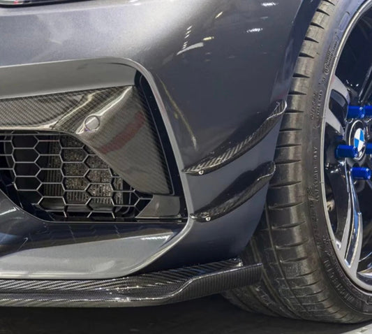 2016–2021 BMW F87 M2 Dry Carbon Fiber KB Front Canards