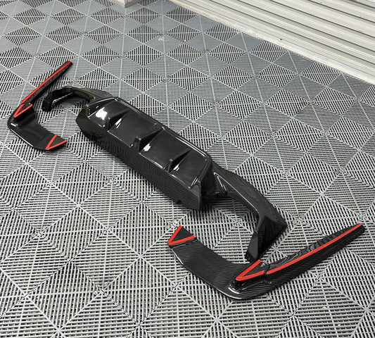 2018–2023 BMW F90 M5 Dry Carbon Fiber 3D Style Diffuser