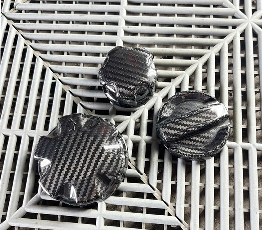 2021+ BMW G80 / G82 / G87 / X3M / X4M Dry Carbon Fiber Engine Bay Oil Cap Set