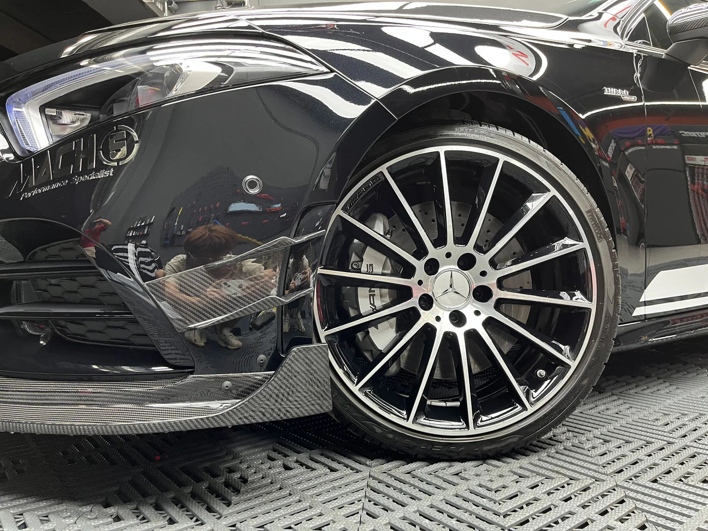 Mercedes Benz AMG A35/A35L Dry Carbon Fiber front Canards