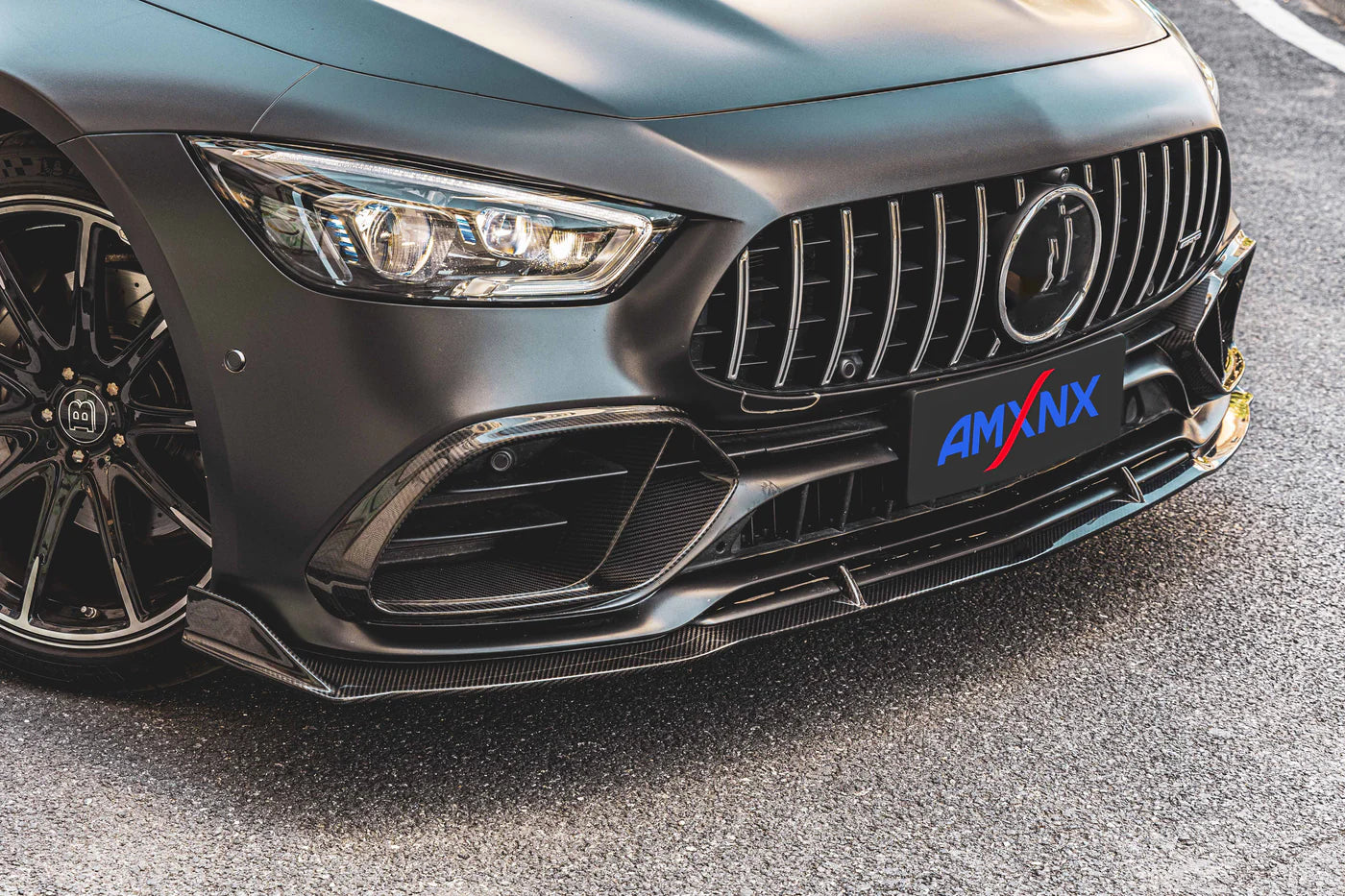 Mercedes Benz AMG GT50 Dry Carbon Fiber Front Bumper Fog Light Trim