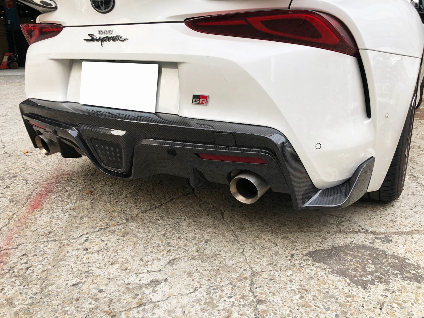 2020+ Toyota Supra GR A90 A91 OEM Style One Piece Carbon Fiber Rear Diffuser