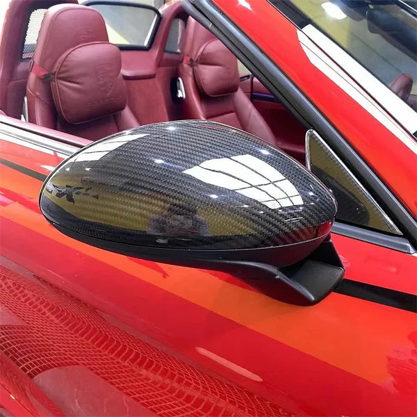 2016–2024 Porsche 718 Cayman / Boxster Dry Carbon Fiber Mirror Caps