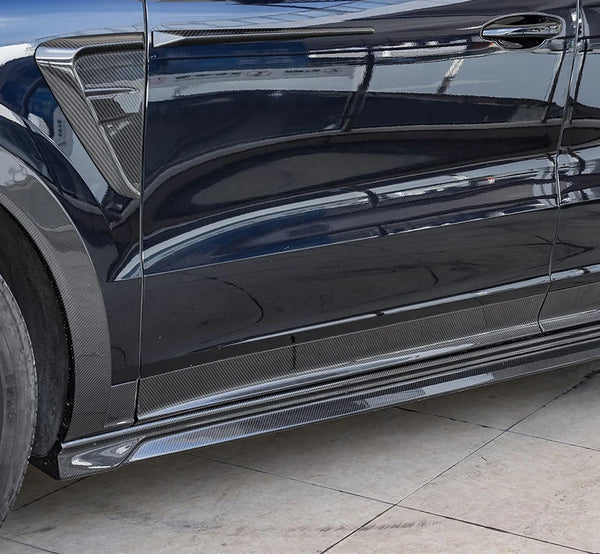 2018–2024 Porsche Cayenne Coupe Turbo Dry Carbon Fiber Side Skirts