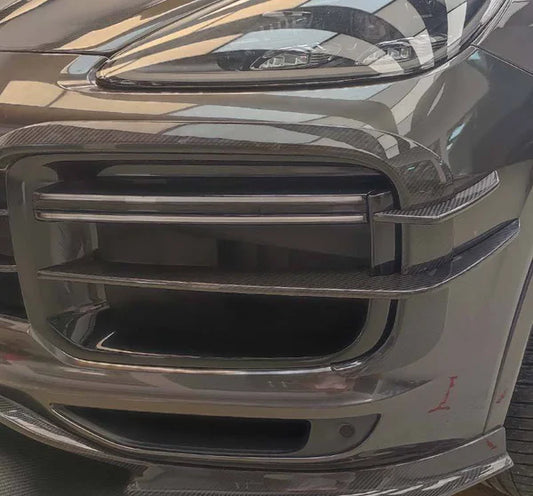 2020+ Porsche Cayenne Coupe / Turbo Dry Carbon Fiber Front Canards