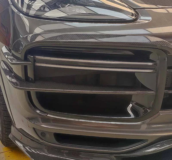2020+ Porsche Cayenne Coupe / Turbo Dry Carbon Fiber Front Canards