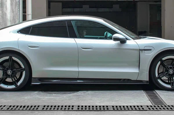 2020+ Porsche Taycan / Taycan Cross Turismo Dry Carbon Fiber Side Skirts