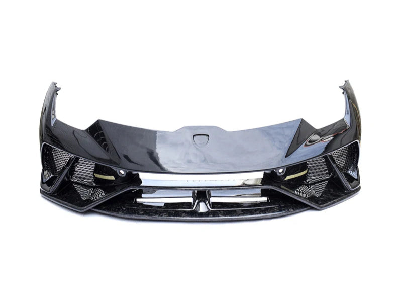 2014+ Lamborghini Huracan LP580 LP610 Performante Style Partial Dry Forged Carbon Fiber Front Bumper