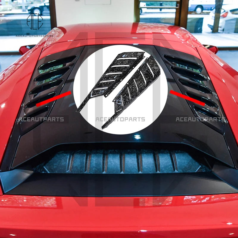 2015+ Lamborghini Huracan LP580 LP610 EVO Dry Carbon Fiber Engine Air Vents