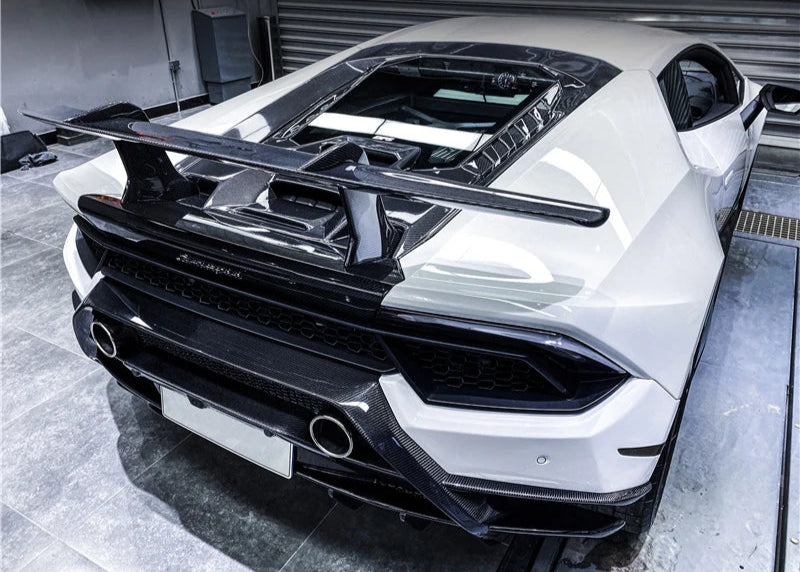 2015+ Lamborghini Huracan LP580 LP610 Performante Style Half Dry Carbon Fiber Rear Bumper