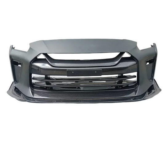 2009-2022 Nissan GTR R35 Top Speed Style FRP / Exposed Carbon Fiber Front Bumper