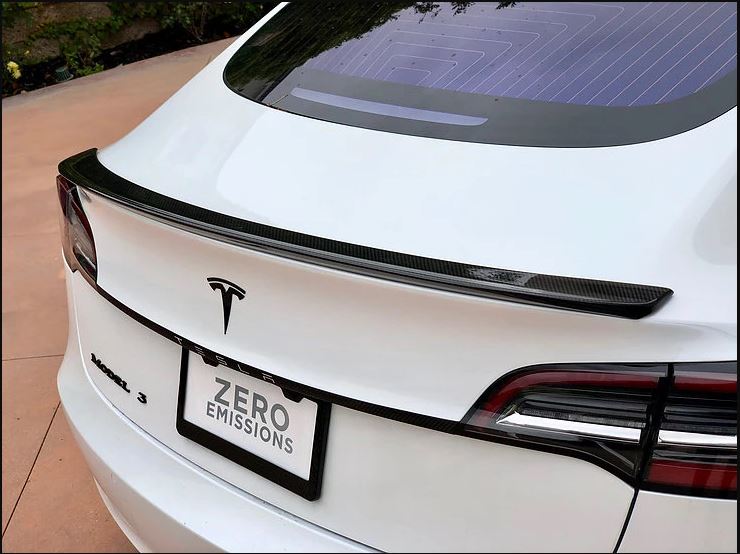 2017+ Tesla Model 3 OEM Style Carbon Fiber Trunk Spoiler