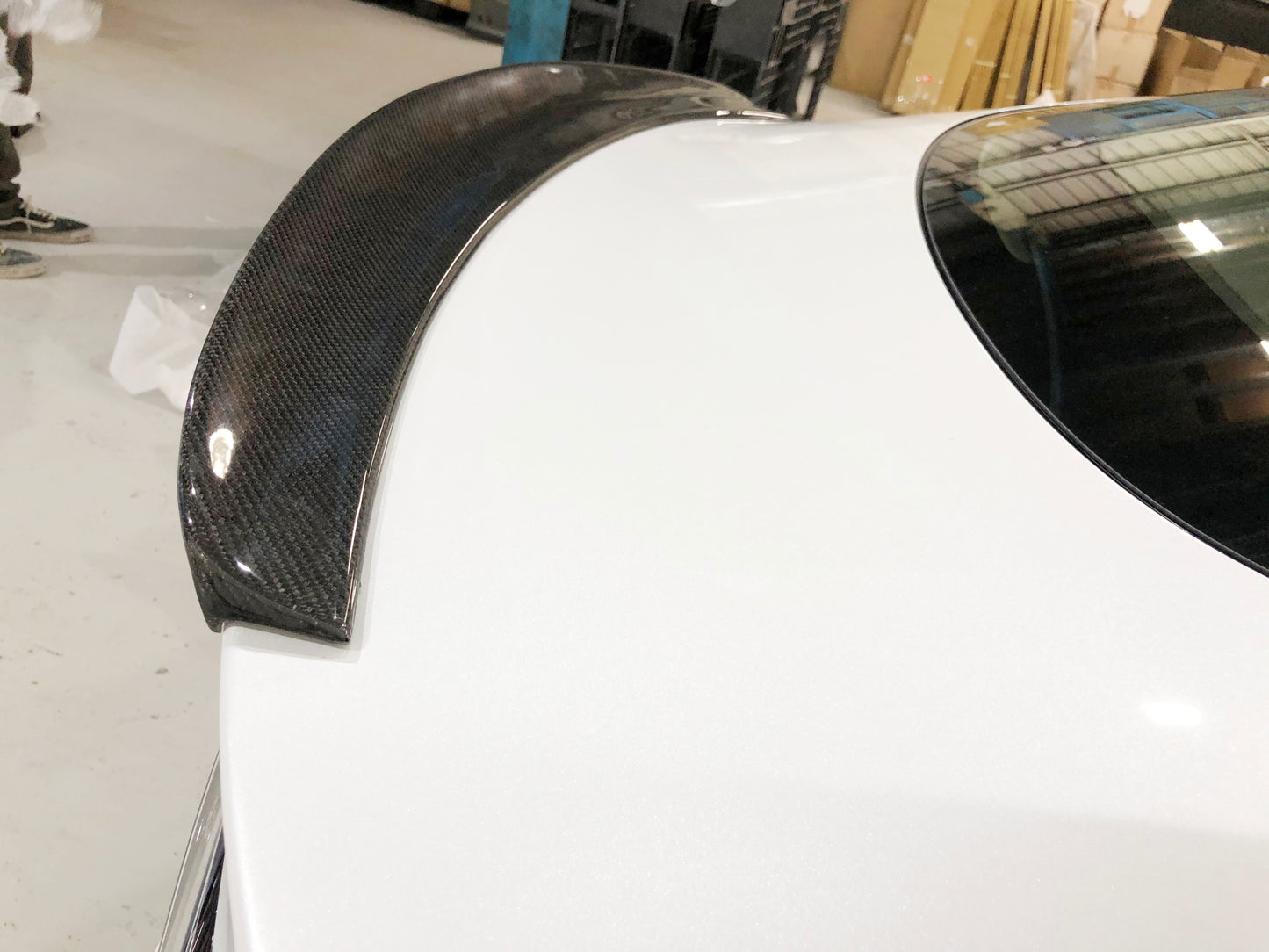 2017+ Tesla Model 3 S Style Carbon Fiber Trunk Spoiler