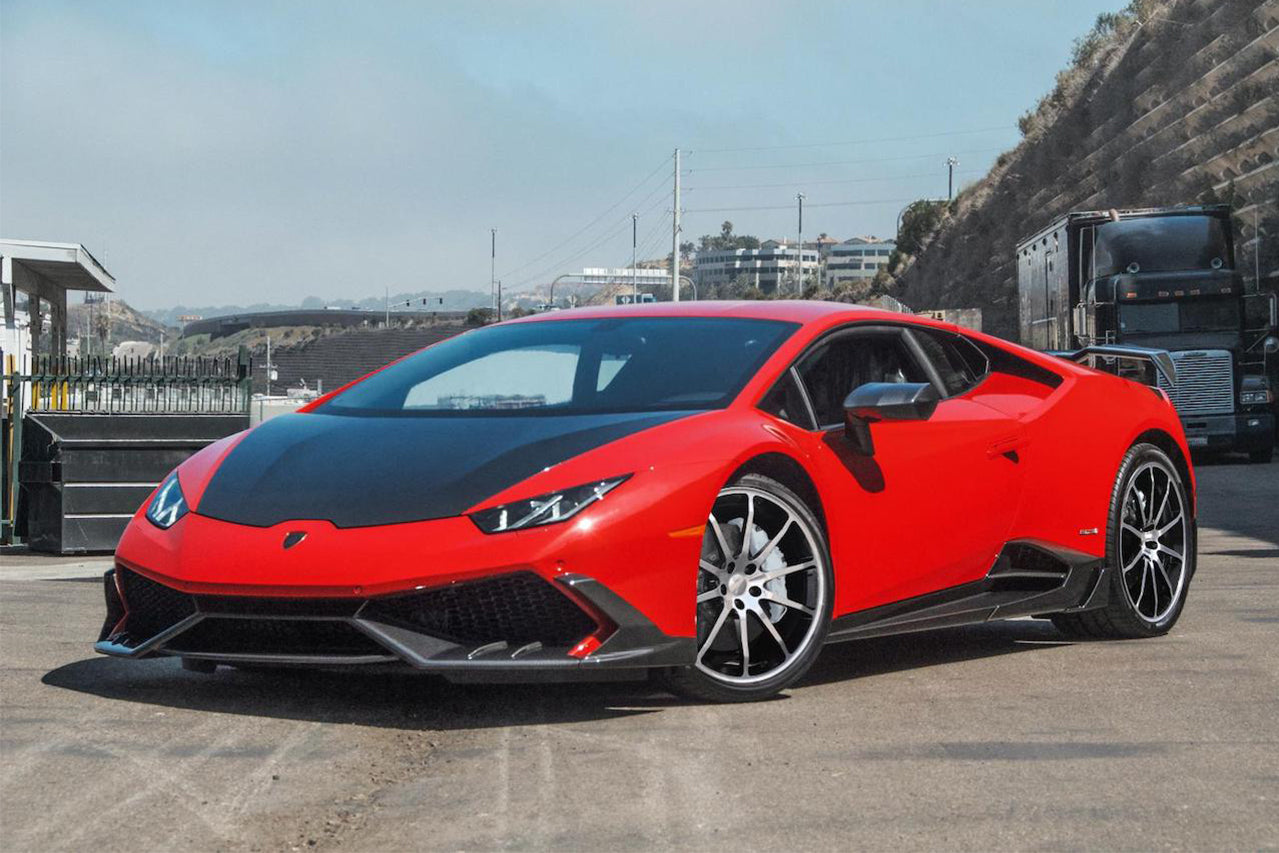 2015+ Lamborghini Huracan LP610 LP580 Mansory Style Dry Carbon Fiber Front Lip